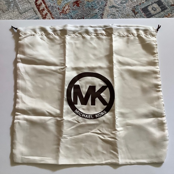 Michael Kors Handbags - Michael Kors Creme Satin Drawstring Dust Storage Bag for Handbag 20” x 20” NEW